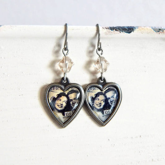 Valentine's Day heart earrings - Us - crystal heart earrings