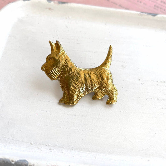 Scotty - Vintage Brass Scottish Terrier Pin