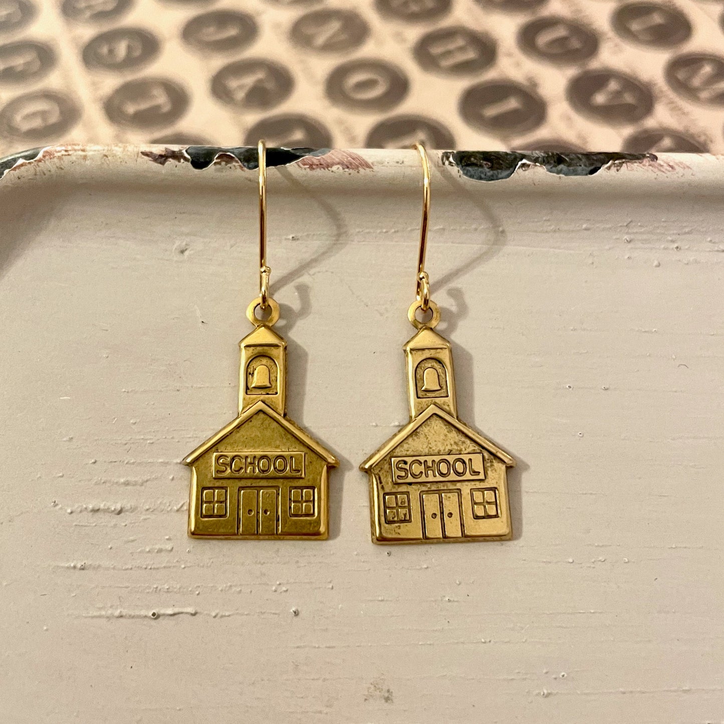 Schoolhouse Earrings - Back to School - teacher earrings